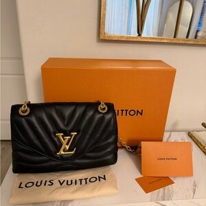 Louis Vuitton Black and Gold Quilted Shoulder Bag